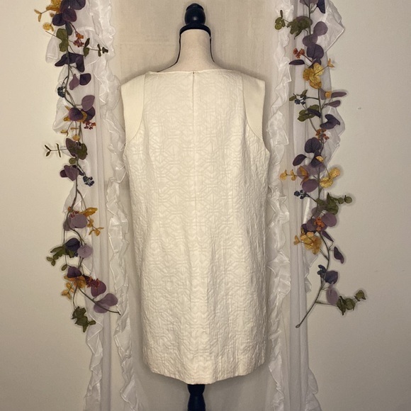 J. Crew Cream Sleeveless Textured Dress - Picture 6 of 11